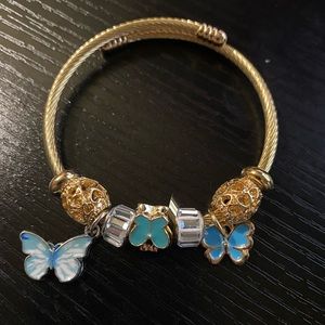 Butterfly charm bracelet